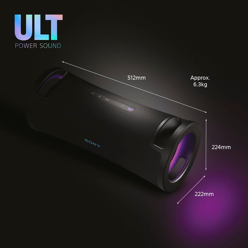 Sony ULT Field 7 - Enceinte Portable sans Fil Bluetooth ULT Power Sound, Modes Son Deep Bass & Attack Bass, HP X Balanced, 30h d'autonomie, IP67, Waterproof, Eclairage LED, entrée Mic, Guitare - Noir – Image 4