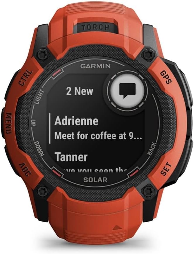 Garmin Instinct 2X, Solar - Montre GPS Robuste et connectée – Flame Red – Boîtier 50 mm – Image 8
