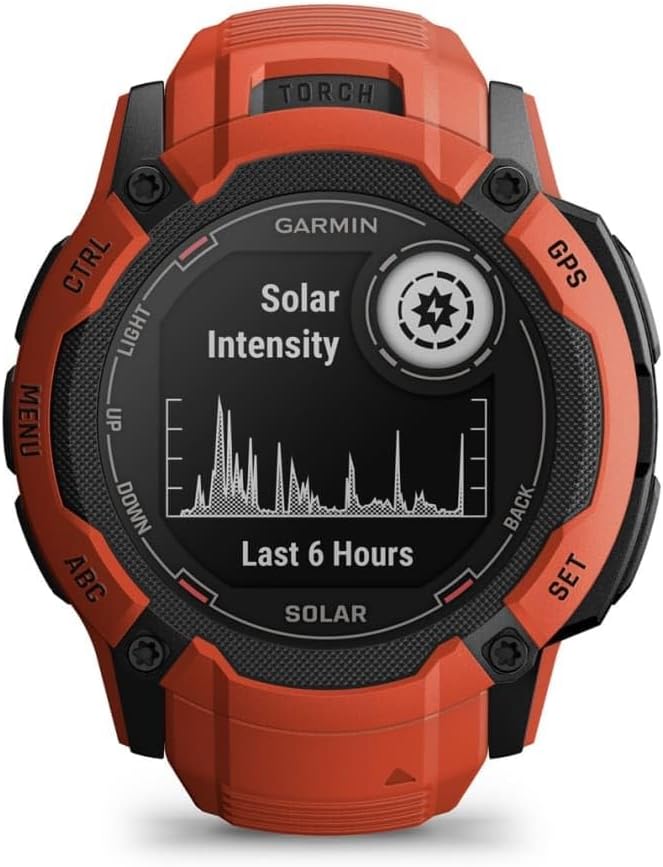 Garmin Instinct 2X, Solar - Montre GPS Robuste et connectée – Flame Red – Boîtier 50 mm – Image 2
