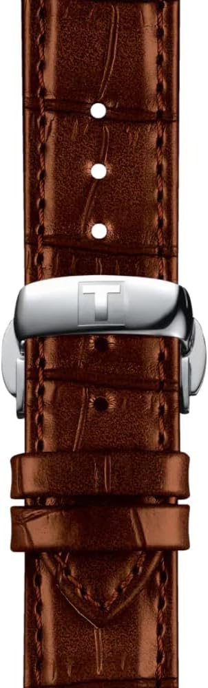 Tissot Montre Le Locle powermatique 80 Open Heart Cuir Marron – Image 5