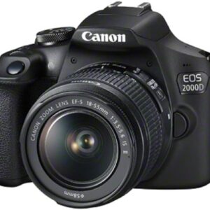 Canon EOS 2000d | Appareil Photo Réflex + (APS-C, 24.1 MP, WiFi, Full HD) + 2ème Batterie + Objectif EF-S 18-55mm f/3,5-5,6 is II