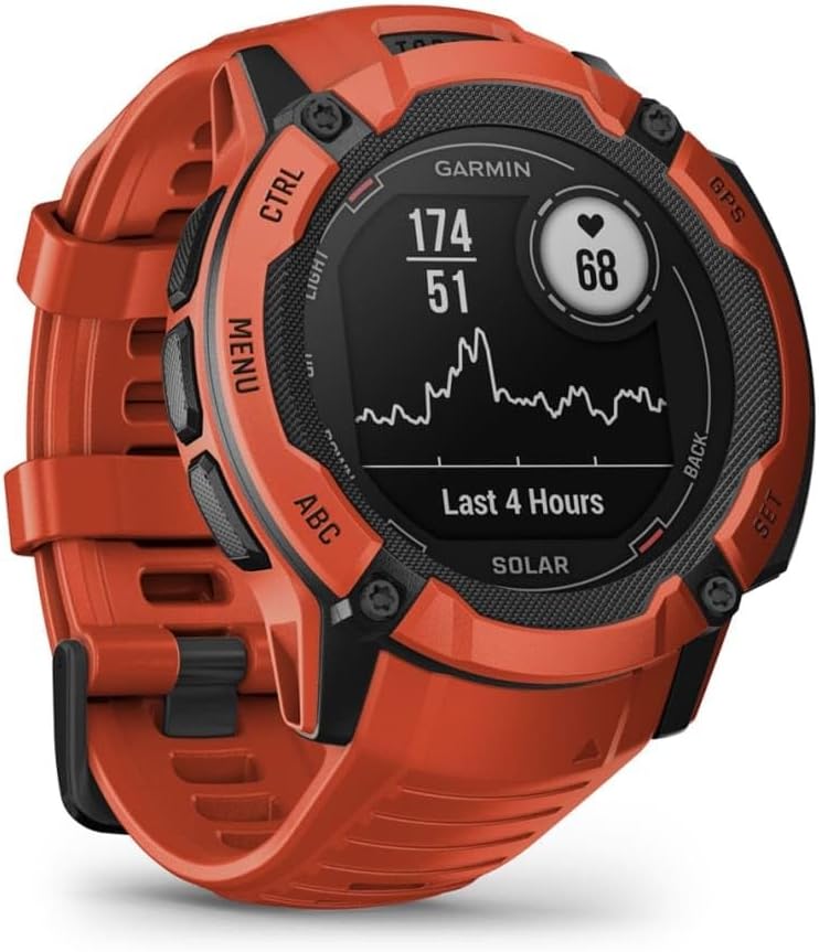 Garmin Instinct 2X, Solar - Montre GPS Robuste et connectée – Flame Red – Boîtier 50 mm – Image 3