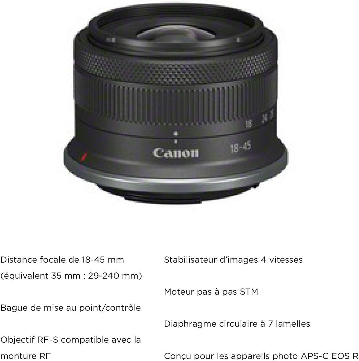 Canon EOS R10 Appareil Photo Hybride Format APS-C 24 Mpixels Noir Plus Objectif Canon RF-S 18-45mm F4.5-6.3 is STM Standard – Image 4