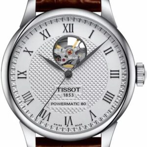 61BCFyMoSkL._AC_SX679_ Tissot Montre Le Locle powermatique 80 Open Heart Cuir Marron