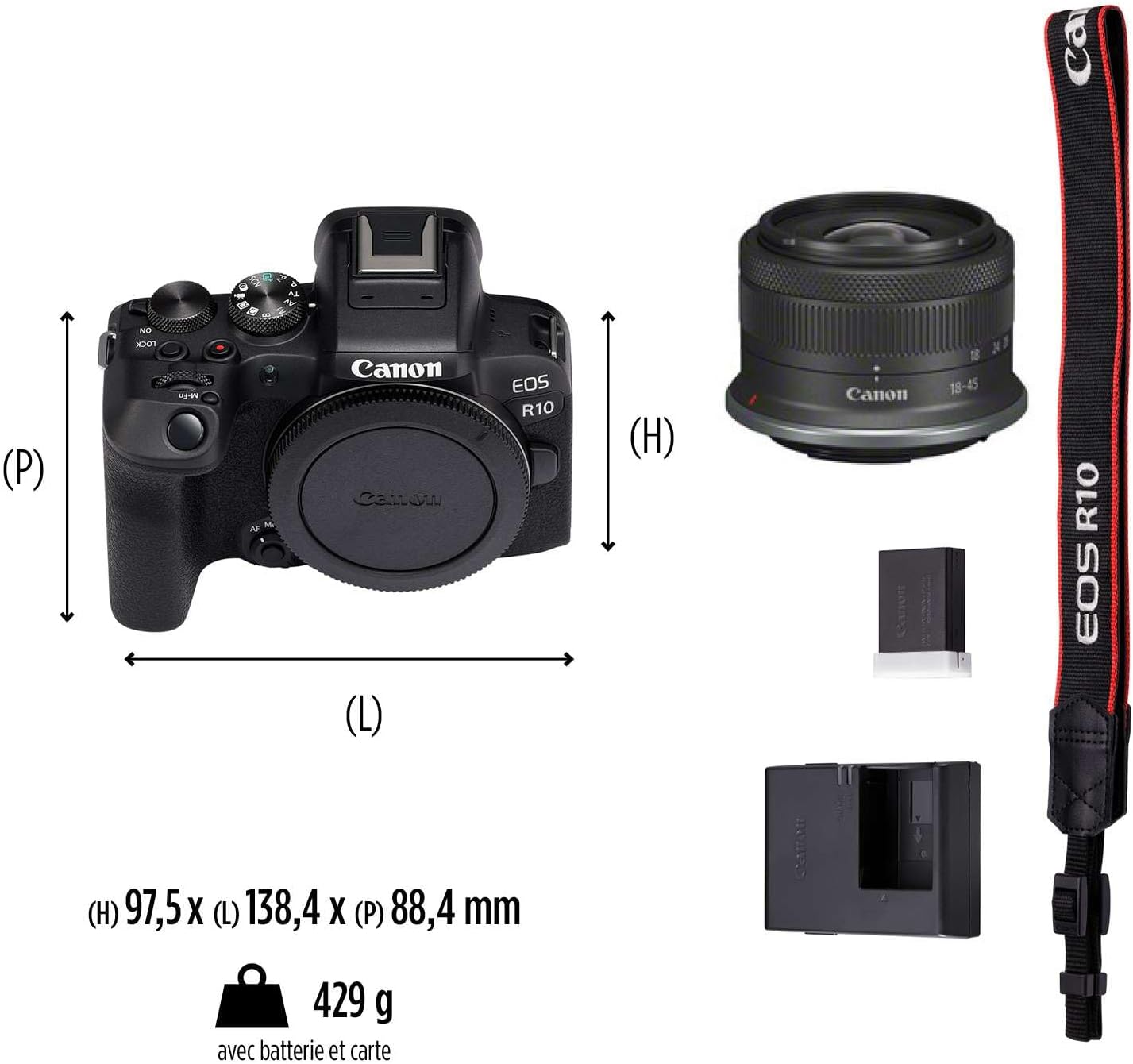 Canon EOS R10 Appareil Photo Hybride Format APS-C 24 Mpixels Noir Plus Objectif Canon RF-S 18-45mm F4.5-6.3 is STM Standard – Image 6