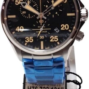 HAMILTON Khaki Aviation Chrono Homme Montre en Acier H76722131
