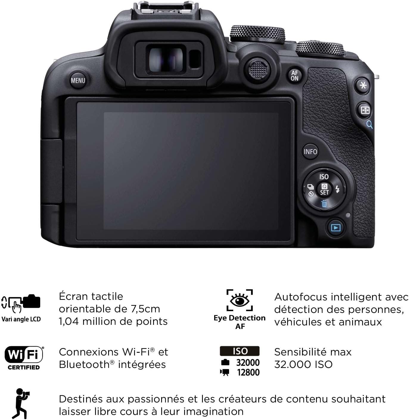 Canon EOS R10 Appareil Photo Hybride Format APS-C 24 Mpixels Noir Plus Objectif Canon RF-S 18-45mm F4.5-6.3 is STM Standard – Image 3
