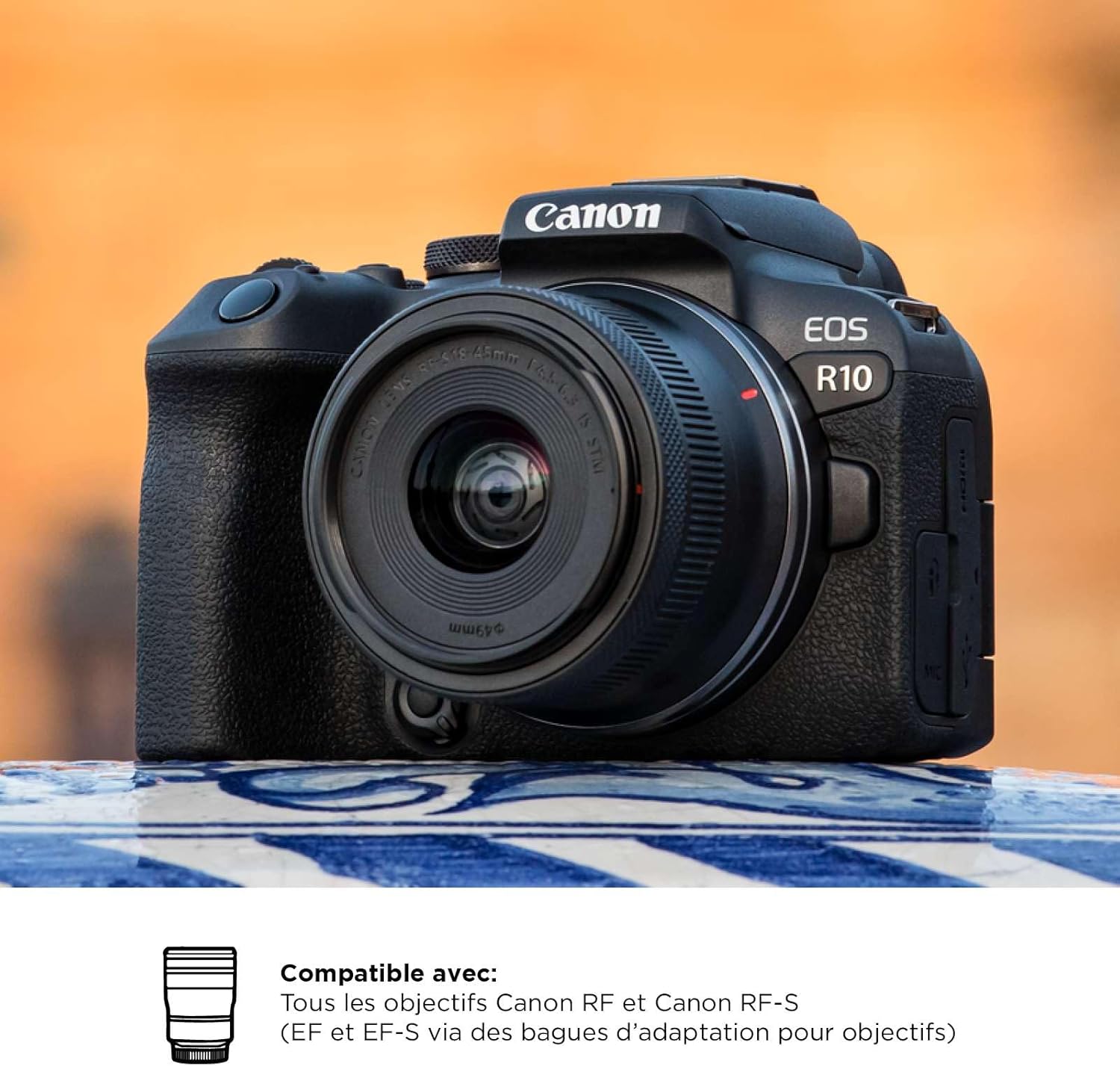 Canon EOS R10 Appareil Photo Hybride Format APS-C 24 Mpixels Noir Plus Objectif Canon RF-S 18-45mm F4.5-6.3 is STM Standard – Image 5