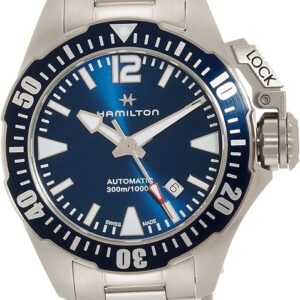 Hamilton Kaki Navy Frogman H77705145 Montre Sportive pour Homme avec réserve de Marche 80 h, Bracelet