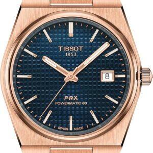 81p5WaTZxfL._AC_SX569_ Tissot PRX Powermatic 80 Montre Automatique Suisse pour Homme, Or Rose, 40 mm, T1374073304100